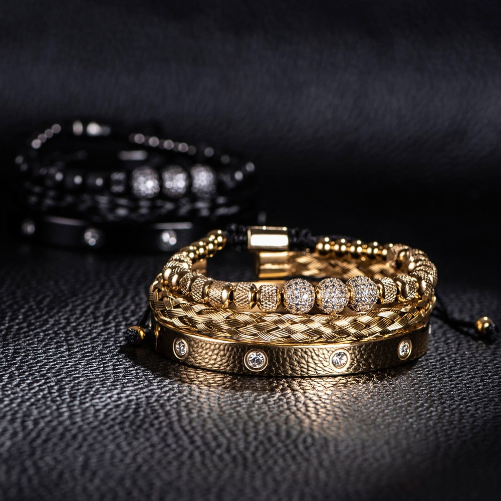 3 Pulseiras Masculinas Royal