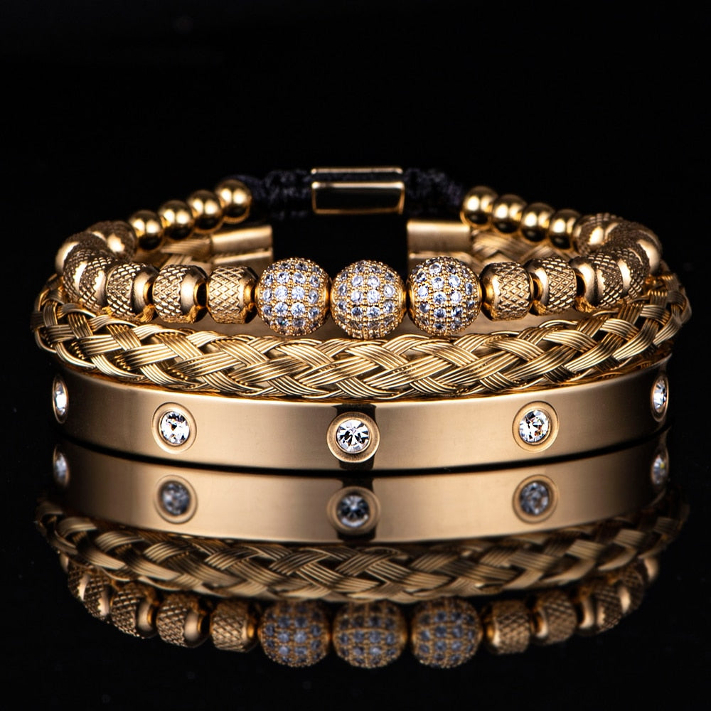 3 Pulseiras Masculinas Royal