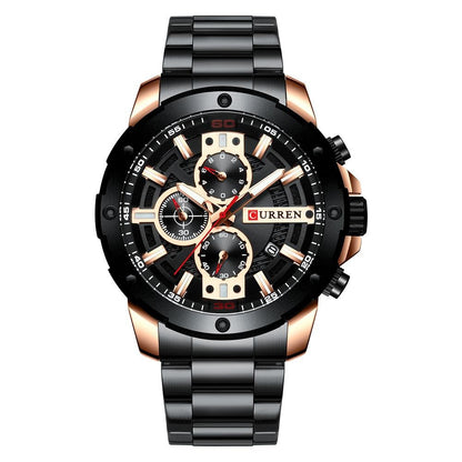 Relógio Curren Chronograph Steel Elegance