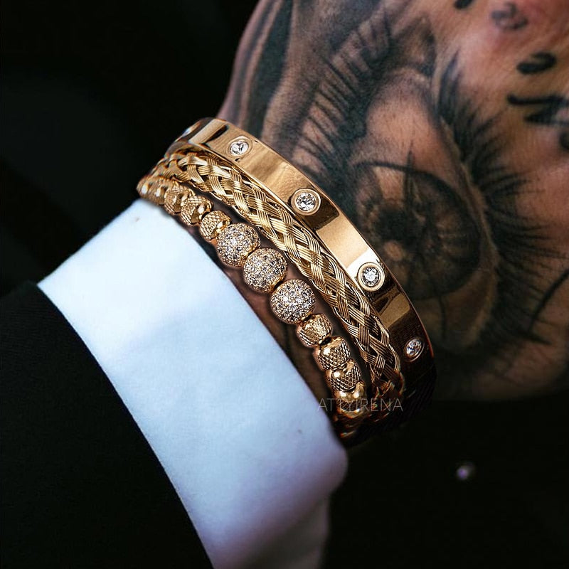 3 Pulseiras Masculinas Royal